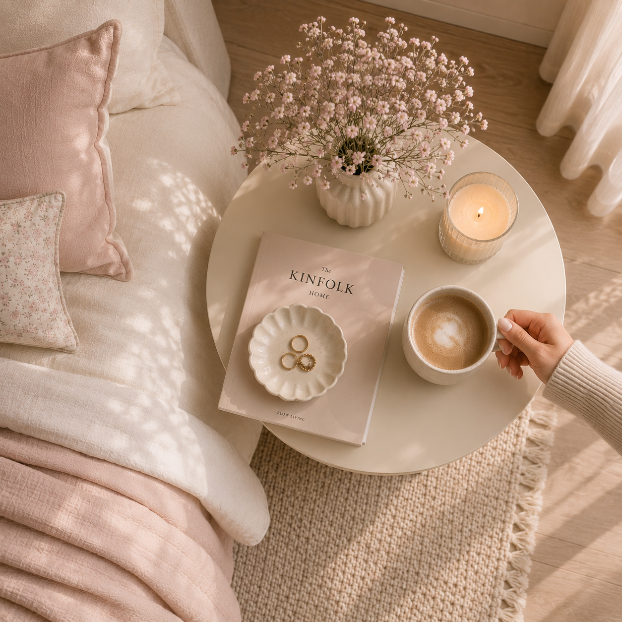 Bubble Side Table - Dough