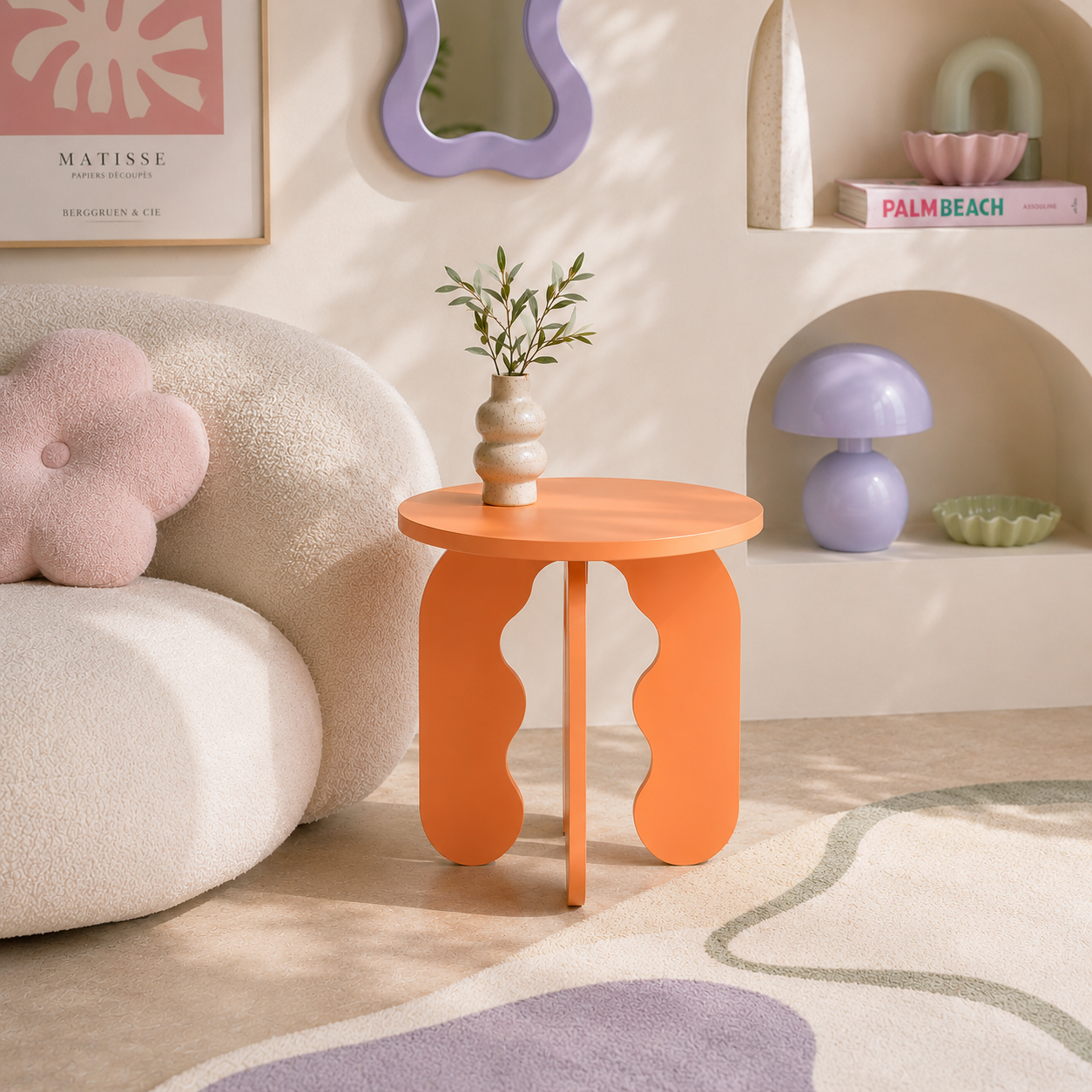 Bubble Side Table — Peach