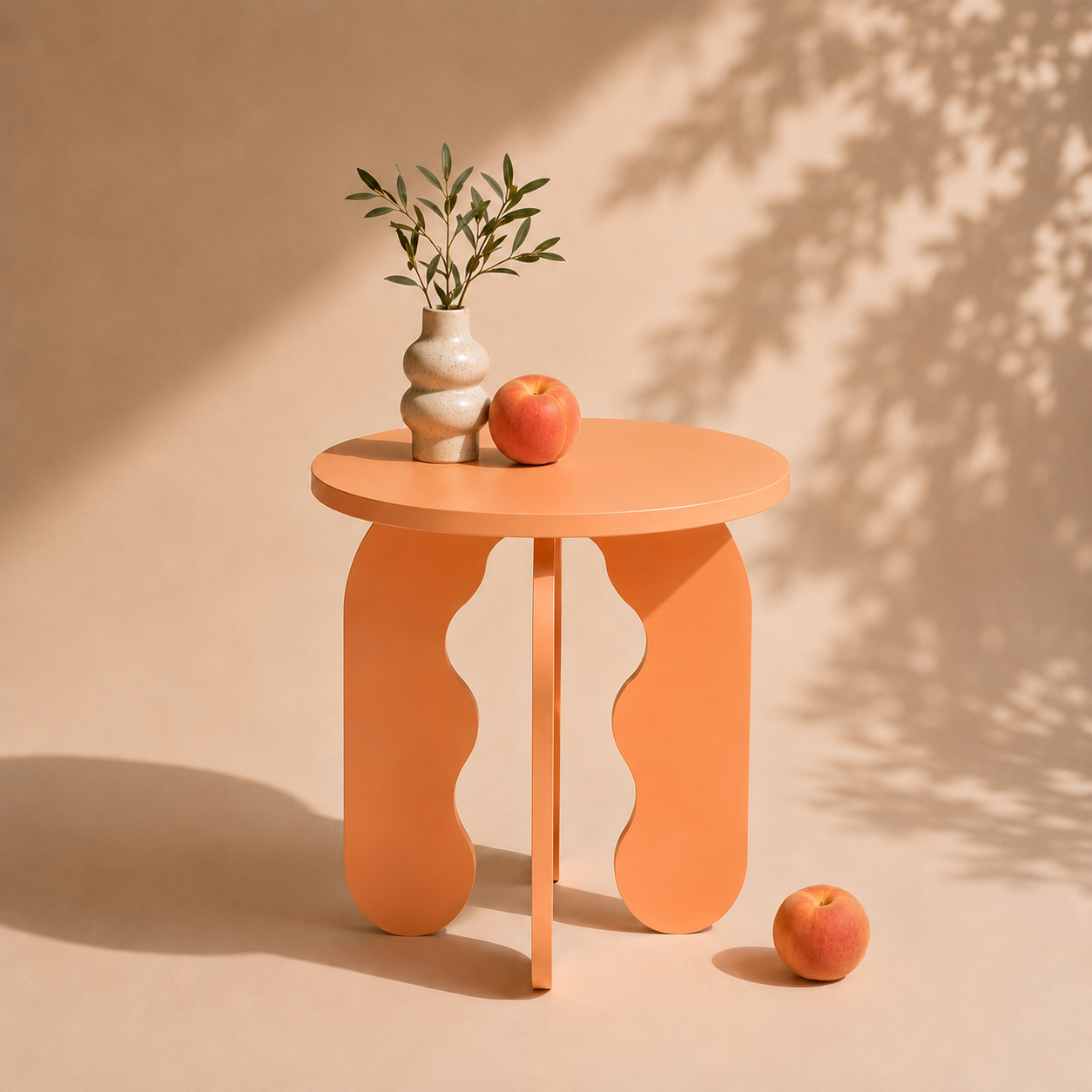 Bubble Side Table — Peach