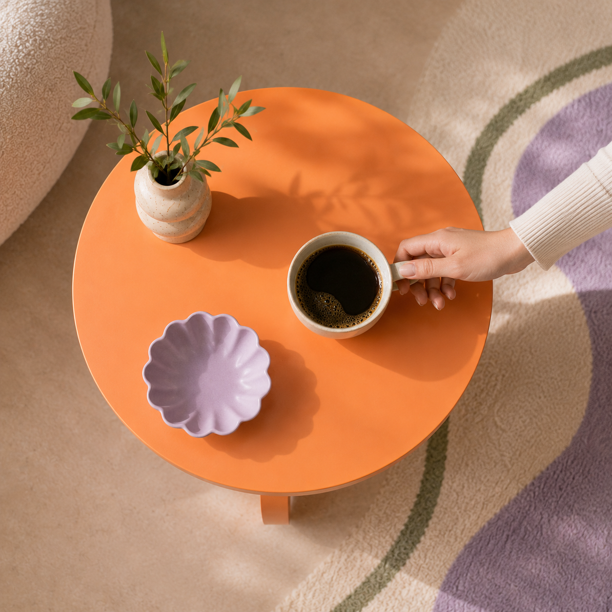 Bubble Side Table — Peach
